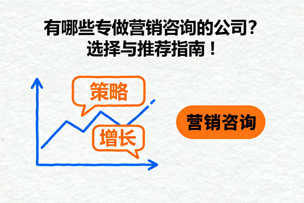 有哪些專做營銷咨詢的公司？選擇與推薦指南！